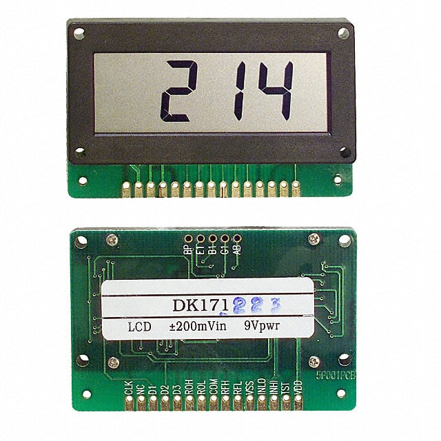 DK171 C-TON Industries                                                                    VOLTMETER 200MVDC LCD PANEL MT