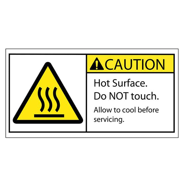 SAFLBL-2X4-047-25/PK 3M (TC)                                                                    SAFETY LABEL - CAUTION - HOT SUR