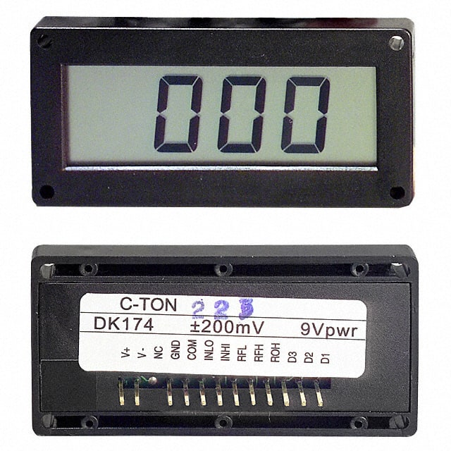 DK175 C-TON Industries                                                                    VOLTMETER 2VDC LCD PANEL MOUNT