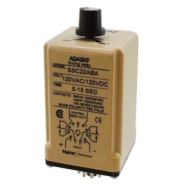 SSC22ABA TE Connectivity Aerospace, Defense and Marine                                                                    RELAY TIME DELAY 15SEC 10A 120V