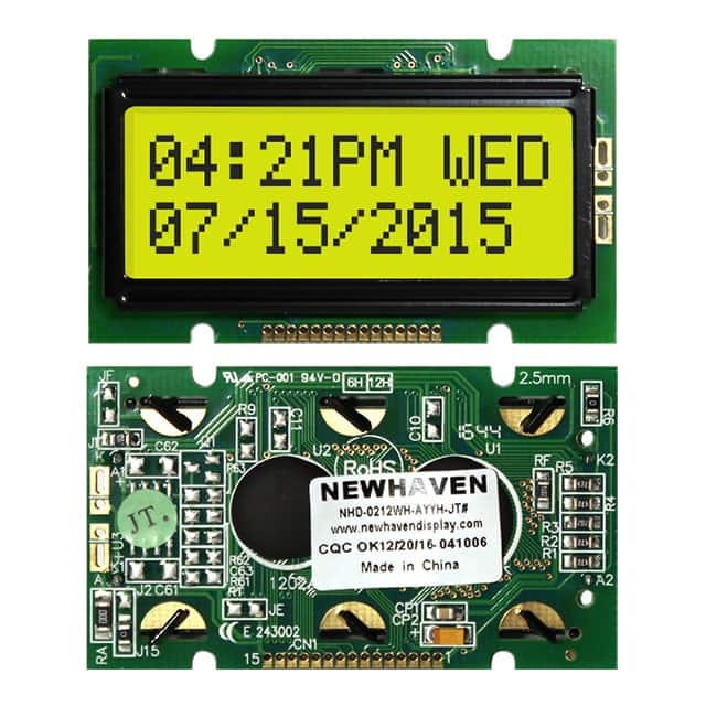 NHD-0212WH-AYYH-JT# Newhaven Display Intl                                                                    LCD MOD CHAR 2X12 Y/G TRANSFL