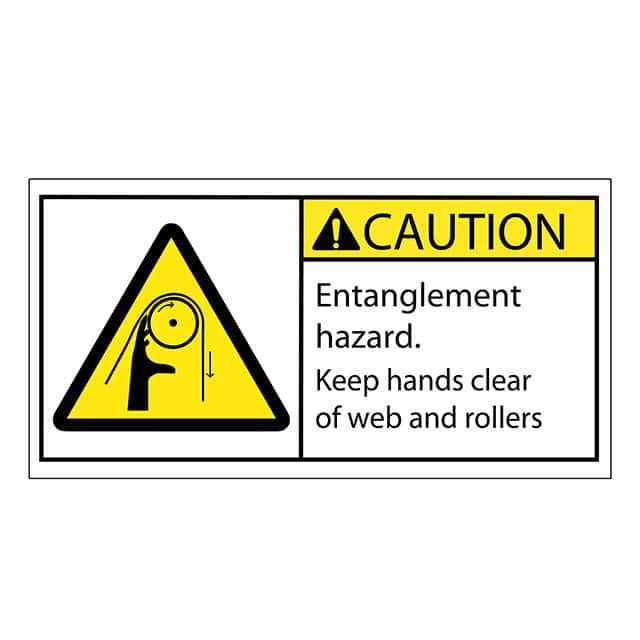 SAFLBL-2X4-052-25/PK 3M (TC)                                                                    SAFETY LABEL - CAUTION - ENTANGL