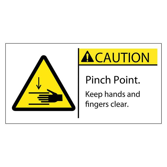 SAFLBL-2X4-054-25/PK 3M (TC)                                                                    SAFETY LABEL - CAUTION - PINCH P