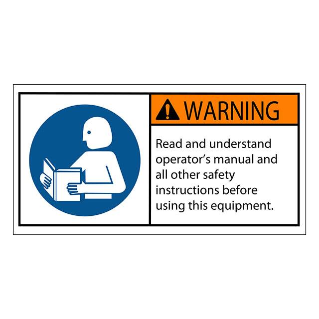 SAFLBL-2X4-073-25/PK 3M (TC)                                                                    SAFETY LABEL - WARNING - READ AN