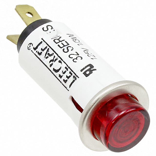 32R-2111T Visual Communications Company - VCC                                                                    LAMP NEON RED 125V SLDR TERM