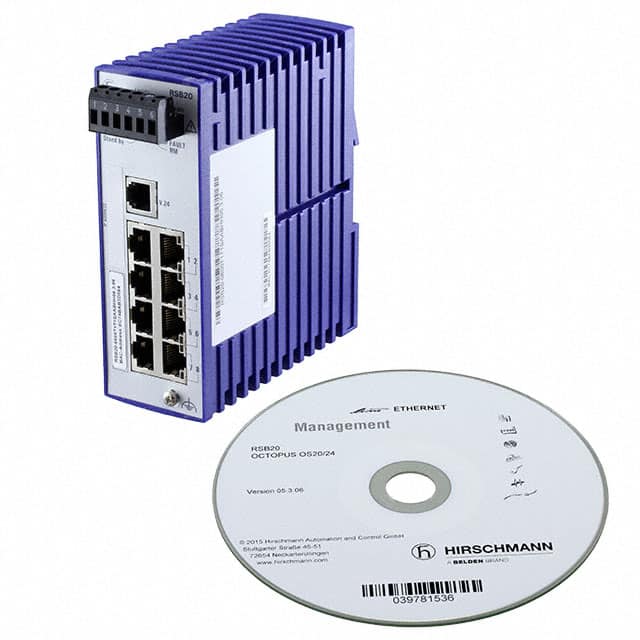 RSB20-0800T1T1SAABHH Hirschmann                                                                    ETHERNET SWITCH 8 PORT MANAGED