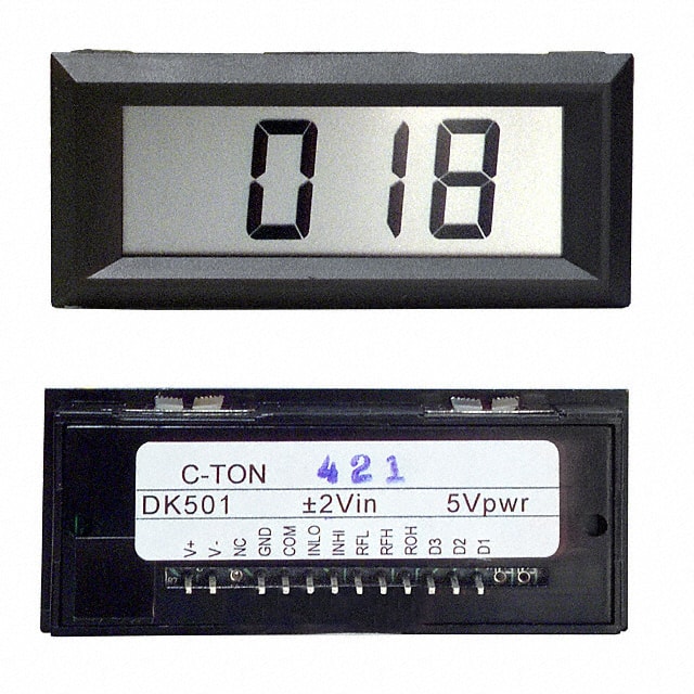 DK501 C-TON Industries                                                                    VOLTMETER 2VDC LCD PANEL MOUNT