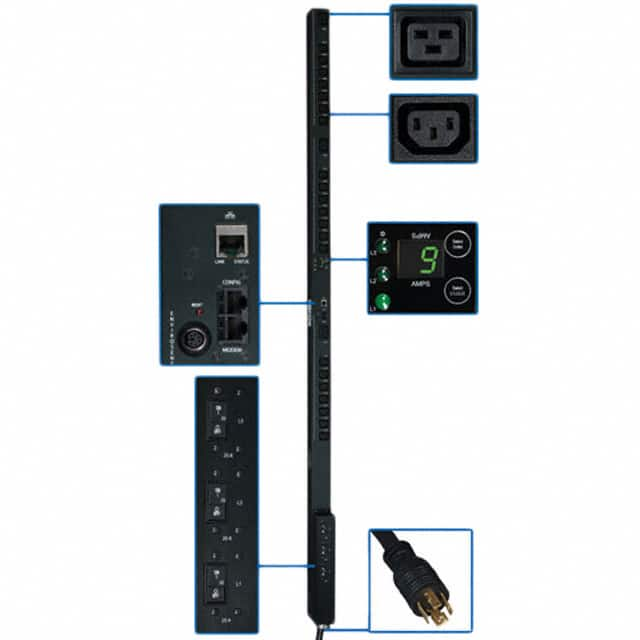 PDU3VSR3L2130 Tripp Lite                                                                    PDU 3-PHASE SWITCHED 208V 8.6KW