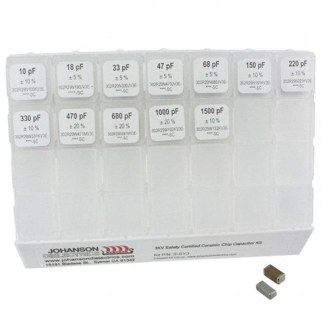 S-SY3 Johanson Dielectrics Inc.                                                                    CAP KIT CER 10PF-1500PF 240PCS