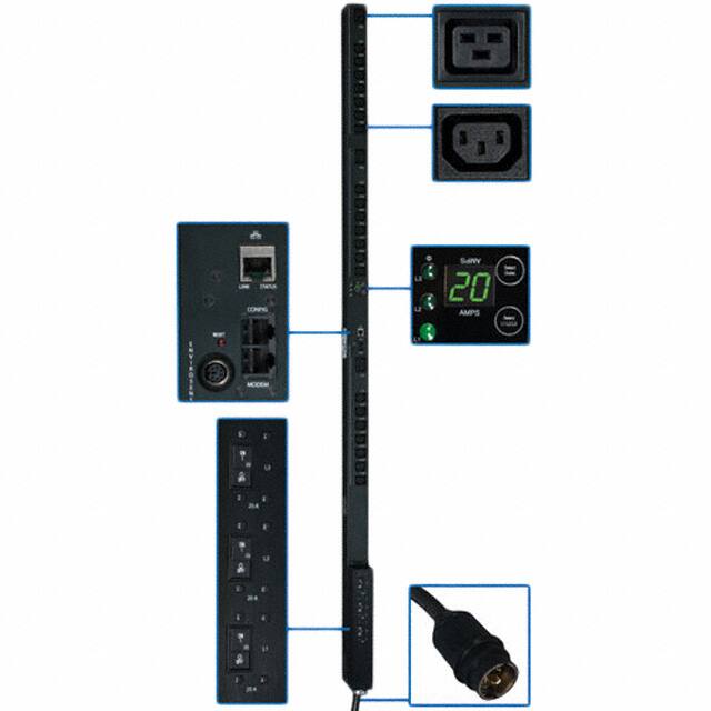 PDU3VSR10H50 Tripp Lite                                                                    PDU 3-PHASE SWITCHED 208V 12.6KW