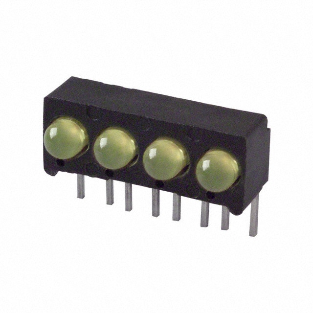 5360F7 Visual Communications Company - VCC                                                                    LED YELLOW T-1 QUAD RT ANG PCB