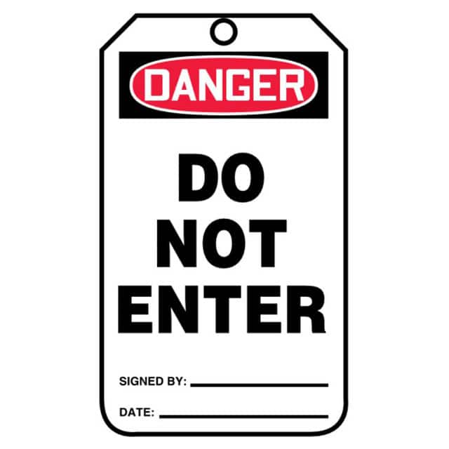 PVT-1011-Q Panduit Corp                                                                    SFTYTAG,DGR DO NOT ENTER, BK A