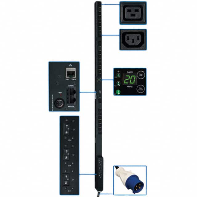 PDU3VSR10G60 Tripp Lite                                                                    PDU 3-PHASE SWITCHED 208V 12.6KW