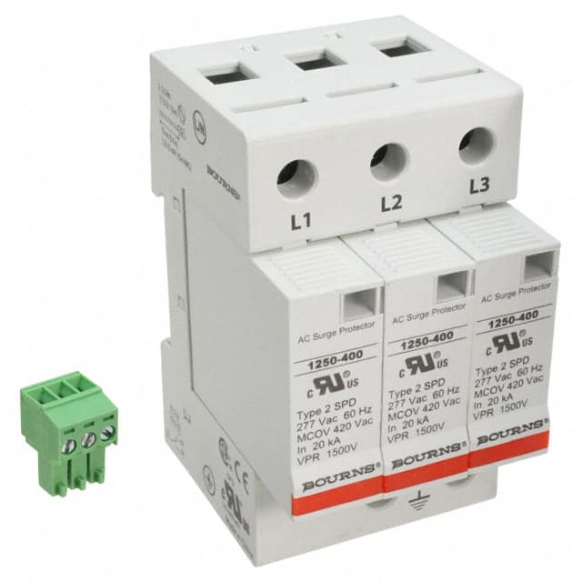 1250-3S-400 Bourns Inc.                                                                    SPD AC 3W+G 277VAC