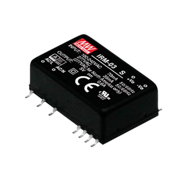 IRM-03-15S Mean Well USA Inc.                                                                    AC/DC CONVERTER 15V 3W