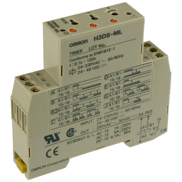 H3DS-ML AC24-230/DC24-48 Omron Automation and Safety                                                                    RELAY TIME DELAY 120HR 5A 250V