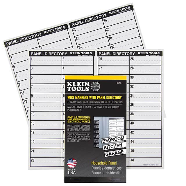 56255 Klein Tools, Inc.                                                                    WIRE MARKER BK ELECTRICAL PANEL