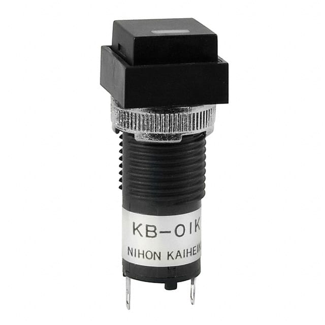 KB01KW01-01-AB NKK Switches                                                                    SW IND PB SQ BLACK SLD NEON CAP