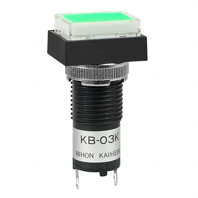 KB03KW01-12-JF NKK Switches                                                                    SW PB ILLUM RECT CLR/GRN SLD MT