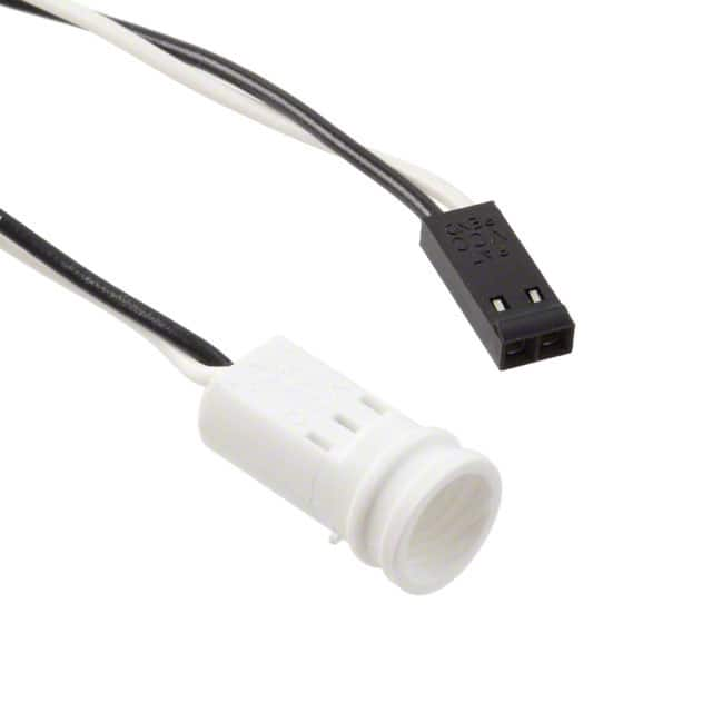 CNX_440_E02_4_1_08 Visual Communications Company - VCC                                                                    LED CBL ASSY 5MM 2WIRE WH/BLK 8