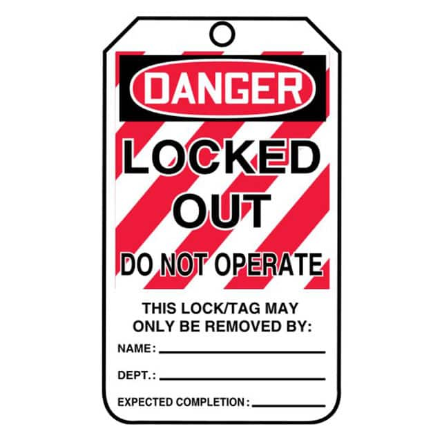 PVT-1055-Q Panduit Corp                                                                    SFTYTAG,LO DGR LOCKED OUT DO NT