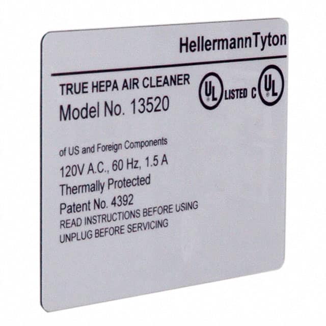 596-00504 HellermannTyton                                                                    LABEL ID/RATINGS 2