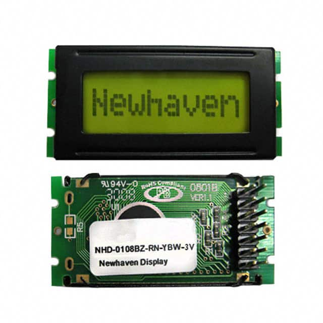 NHD-0108BZ-RN-YBW-3V Newhaven Display Intl                                                                    LCD MOD CHAR 1X8 Y/G REFL