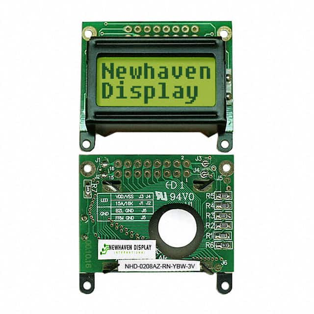 NHD-0208AZ-RN-YBW-3V Newhaven Display Intl                                                                    LCD MOD CHAR 2X8 Y/G REFL