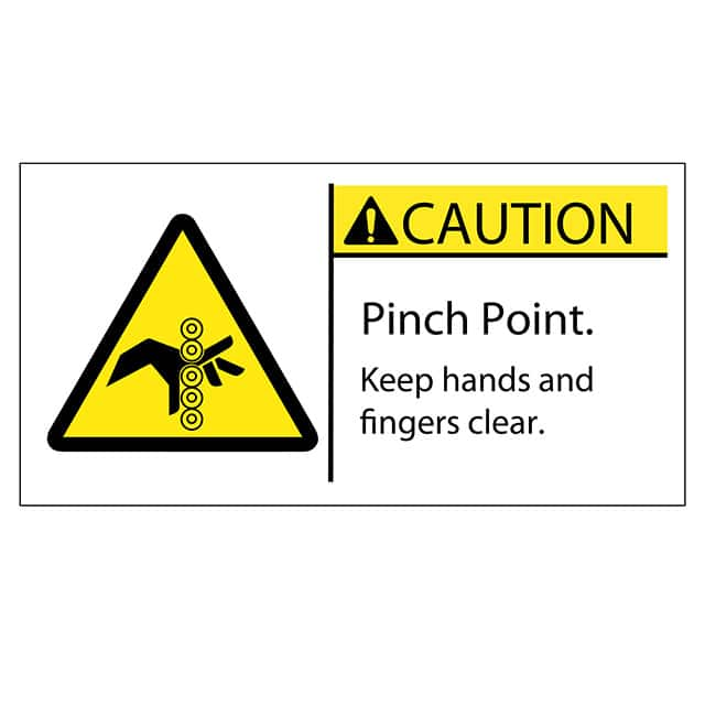 SAFLBL-2X4-055-25/PK 3M (TC)                                                                    SAFETY LABEL - CAUTION - PINCH P