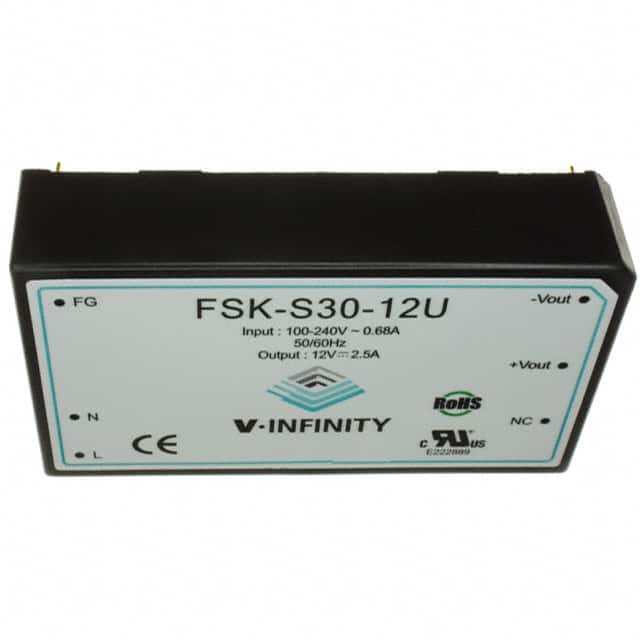 FSK-S30-12U CUI Inc.                                                                    CONV AC-DC 12V 2.5A 30W PCB