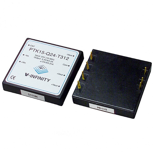 PTK15-Q24-T312 CUI Inc.                                                                    CONVERTER DC/DC 3.3V, +/-12 OUT