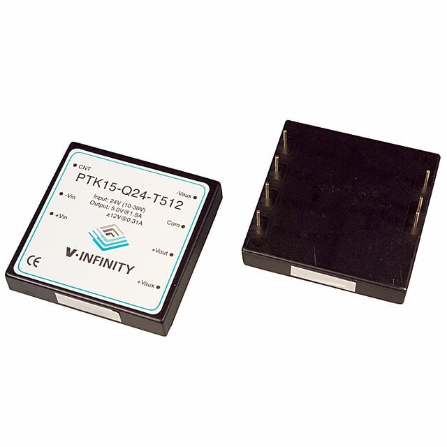 PTK15-Q24-T512 CUI Inc.                                                                    CONVERTER DC/DC 5V +/-12 OUT