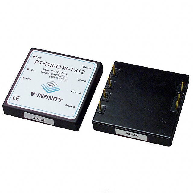 PTK15-Q48-T312 CUI Inc.                                                                    CONVERTER DC/DC 3.3V +/-12V OUT