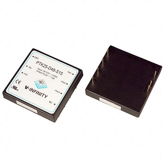 PTK25-D48-S15 CUI Inc.                                                                    CONVERTER DC/DC 15V OUT 24W