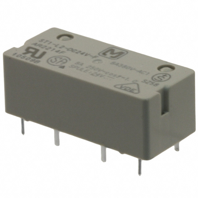 ST1-L2-DC24V-F Panasonic Electric Works                                                                    RELAY GEN PURPOSE DPST 8A 24V