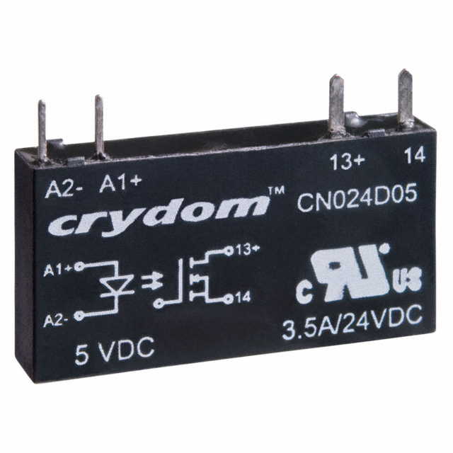 CN024D05 Sensata-Crydom                                                                    RELAY SSR 3.5A 24VDC 4SIP