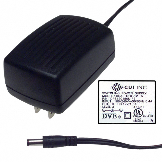 DPS120150U-P5P CUI Inc.                                                                    AC/DC WALL MOUNT ADAPTER 12V 18W