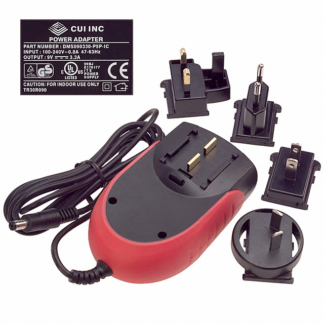 DMS090330-P5P-IC CUI Inc.                                                                    AC/DC WALL MOUNT ADAPTER 9V 30W