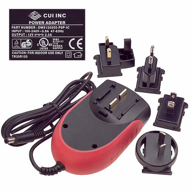 DMS120250-P5P-IC CUI Inc.                                                                    AC/DC WALL MOUNT ADAPTER 12V 30W