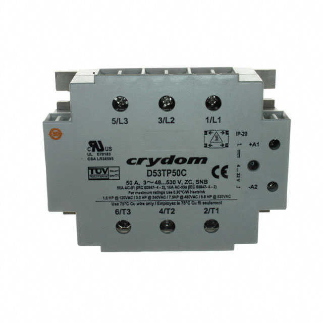 D53TP25CH-10 Sensata-Crydom                                                                    RELAY SSR IP20 25A 3PHAS PNL MNT