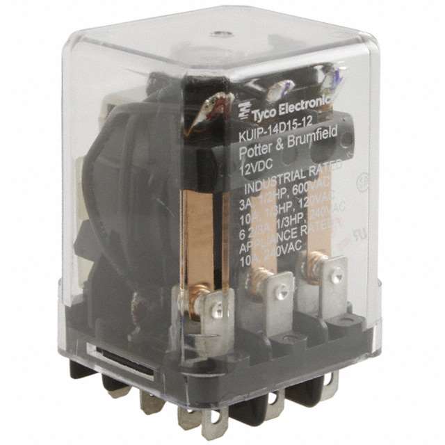 KUIP-14D15-12 TE Connectivity Potter & Brumfield Relays                                                                    RELAY GEN PURPOSE 3PDT 10A 12V