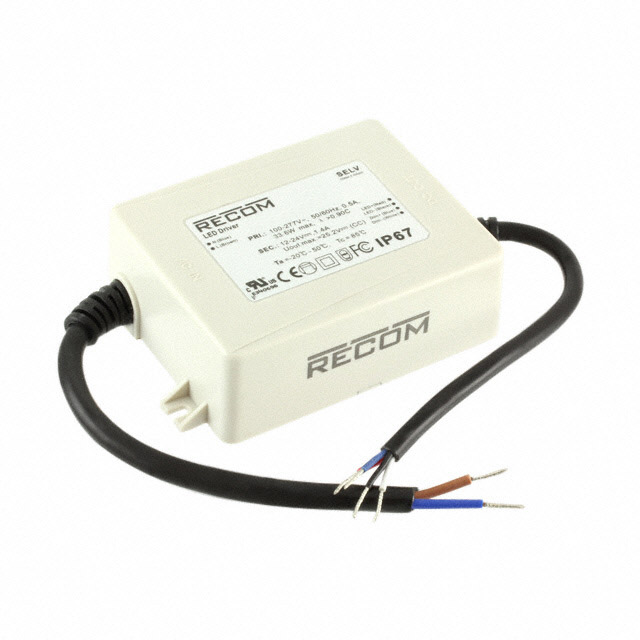 RACD35-1400A Recom Power                                                                    LED DRIVER CC AC/DC 12-24V 1.4A