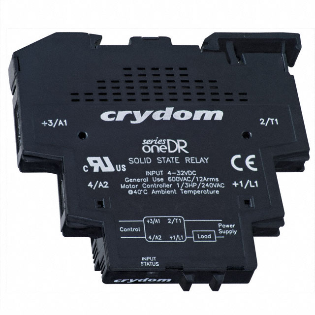 DR24A12 Sensata-Crydom                                                                    RELAY SSR DIN RAIL AC OUT 12A