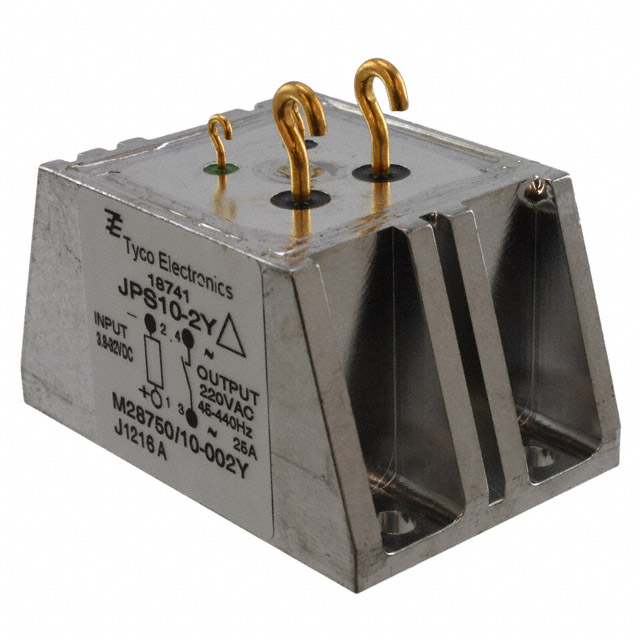 JPS10-2Y TE Connectivity Aerospace, Defense and Marine                                                                    RELAY 250V OUT SLD HOOKS PNL MNT