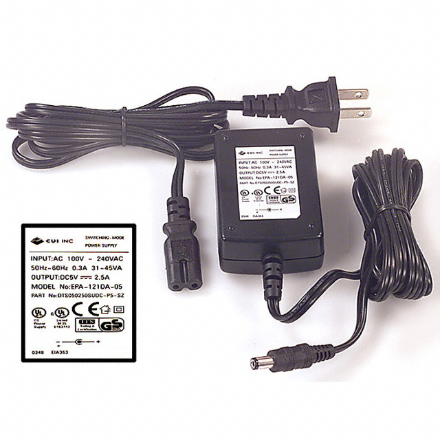 DTS050250SUDC-P5P-SZ CUI Inc.                                                                    AC/DC DESKTOP ADAPTER 5V 13W