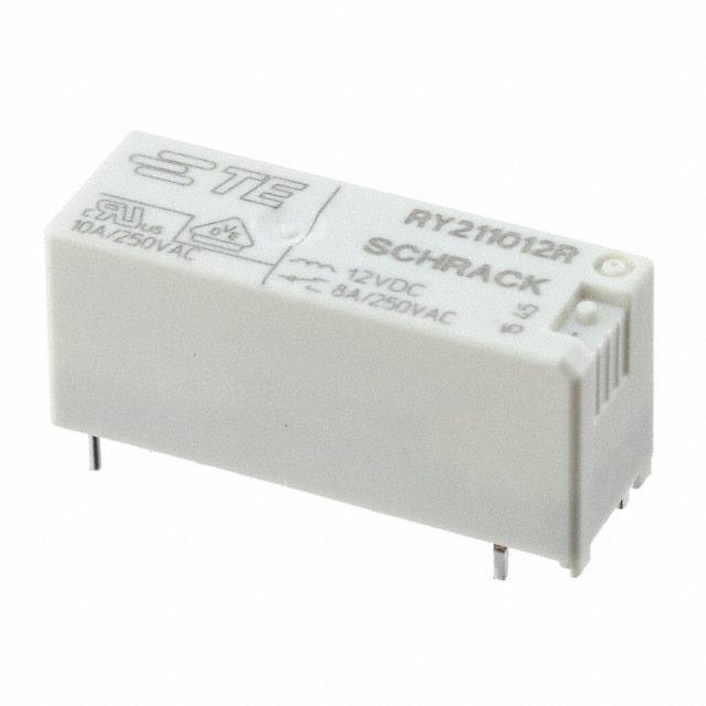 RY211012R TE Connectivity Potter & Brumfield Relays                                                                    RELAY GEN PURPOSE SPDT 8A 12V