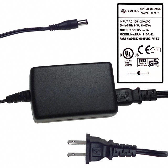 DTS120100SUDC-P5P-SZ CUI Inc.                                                                    AC/DC DESKTOP ADAPTER 12V 12W