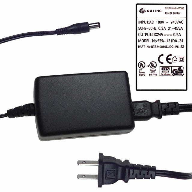 DTS240050SUDC-P5P-SZ CUI Inc.                                                                    AC/DC DESKTOP ADAPTER 24V 12W