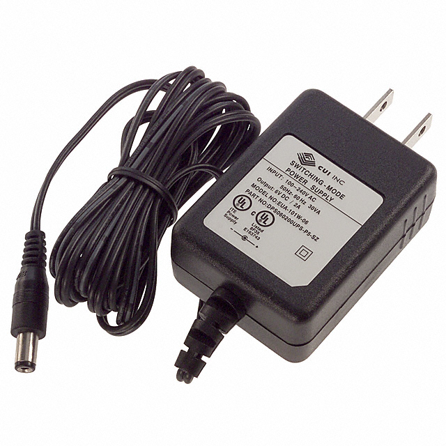 DPS060200UPS-P5P-SZ CUI Inc.                                                                    AC/DC WALL MOUNT ADAPTER 6V 12W