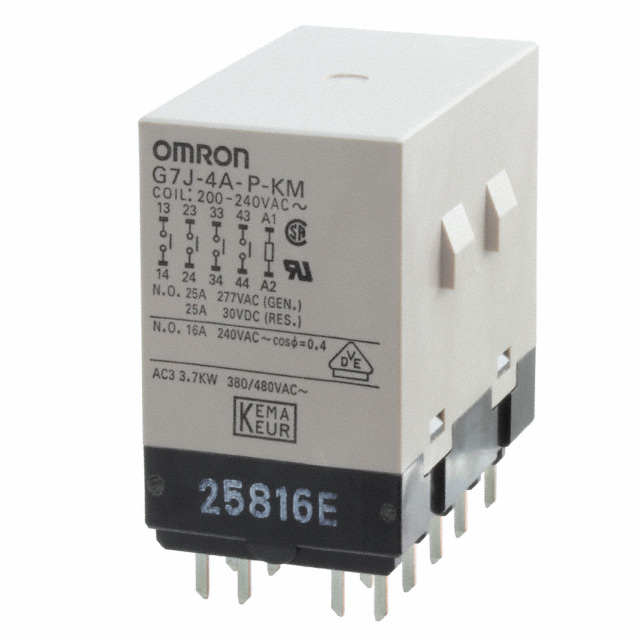 G7J-4A-P-KM AC200/240 Omron Automation and Safety                                                                    RELAY GEN PURPOSE 4PST 25A 240V